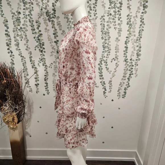 Minkpink Melanie Floral Chiffon Ruffle Dress Size XL - Picture 6 of 12